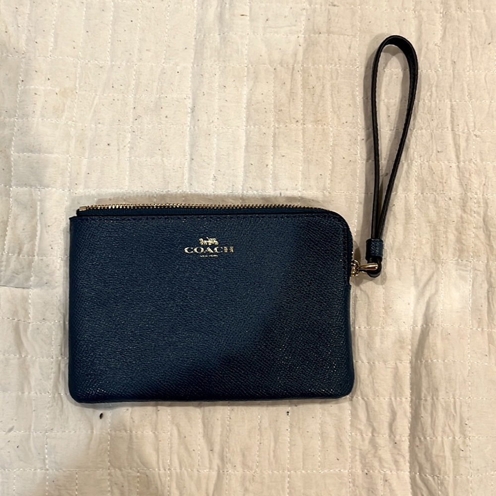 Navy Blue Never Used Coach Wristlet
